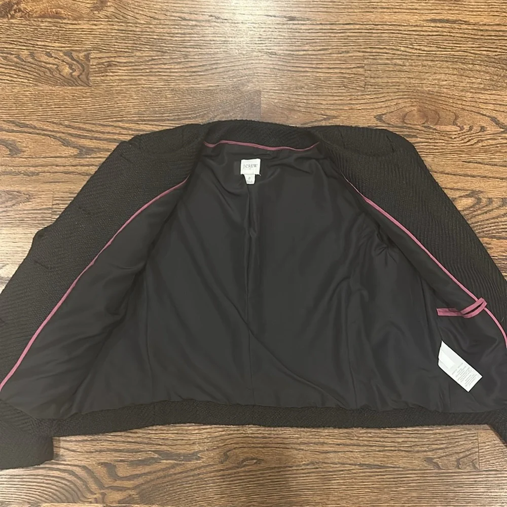 Black J.Crew Lady Jacket with Gold Buttons - Picture 4 of 7